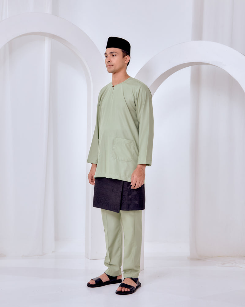 Baju Melayu Teluk Belanga - Sage Green