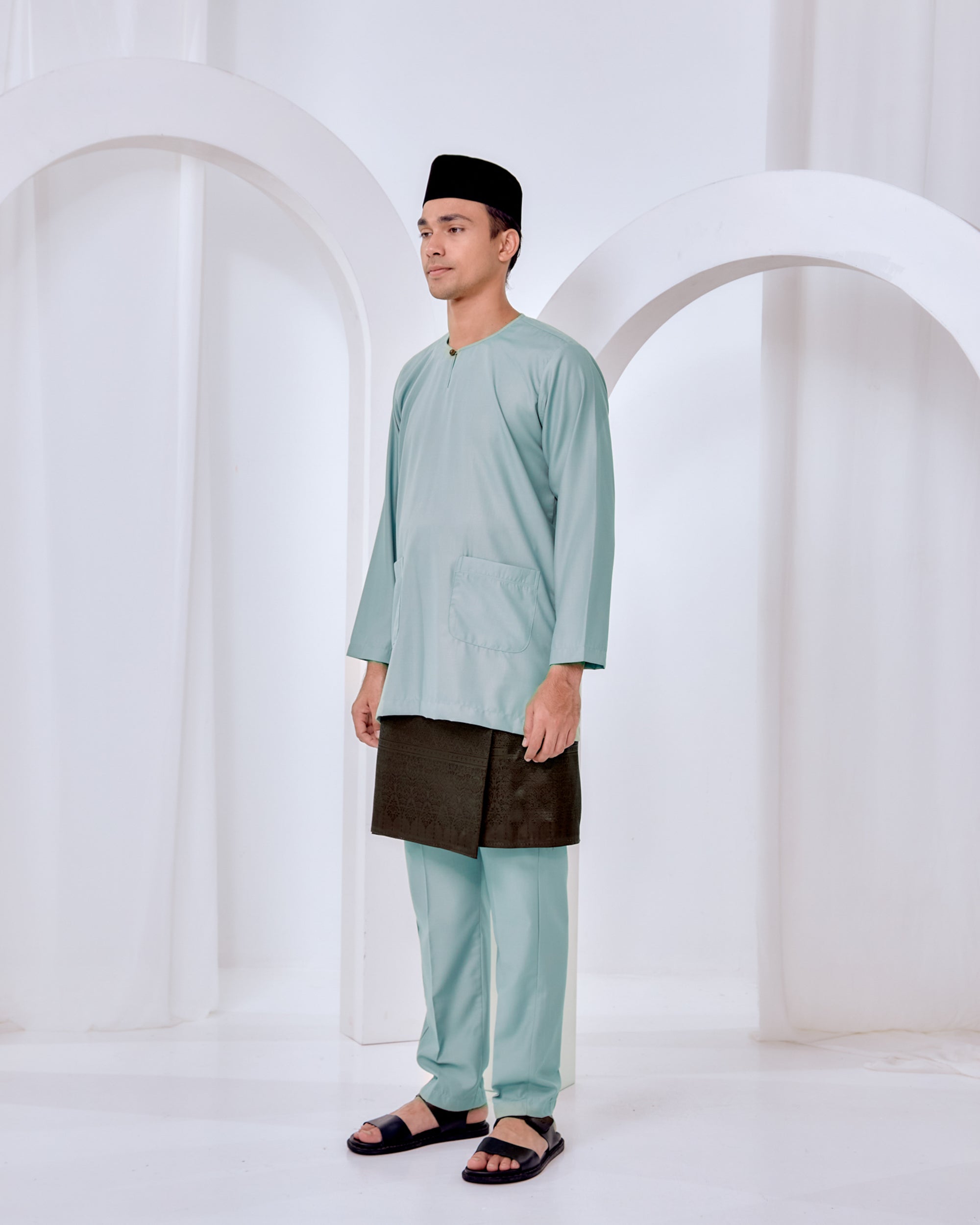 Baju Melayu Teluk Belanga - Mint Green