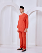 Baju Melayu Teluk Belanga - Brick Orange