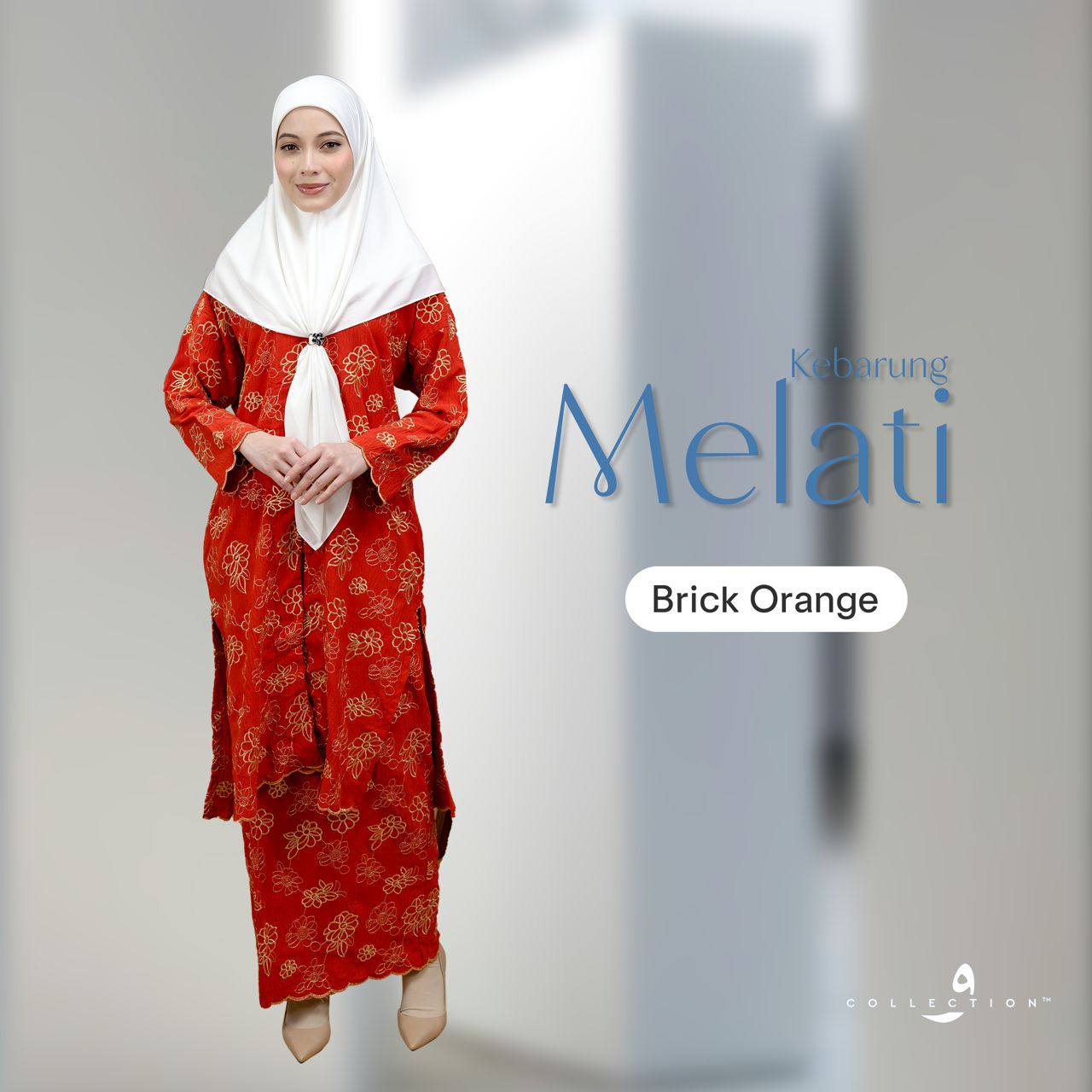 Kebarung Melati - Brick Orange