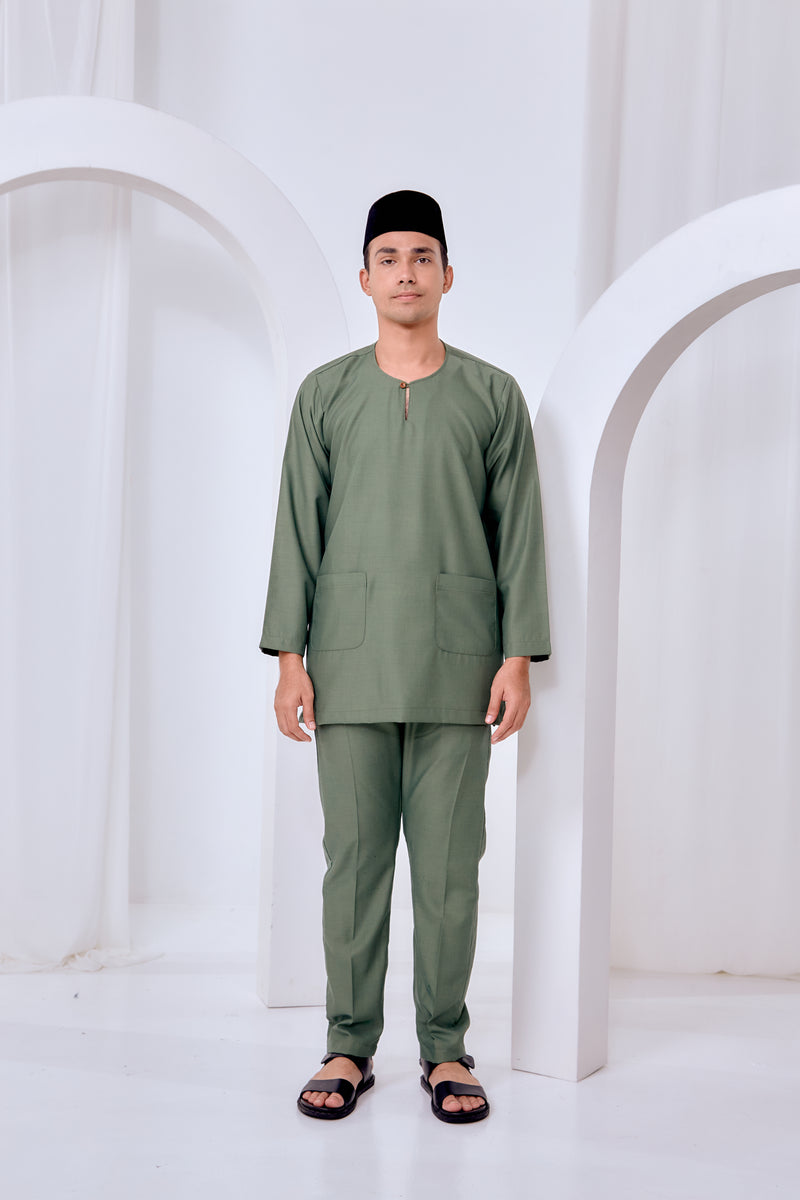 Baju Melayu Teluk Belanga - Forest Green