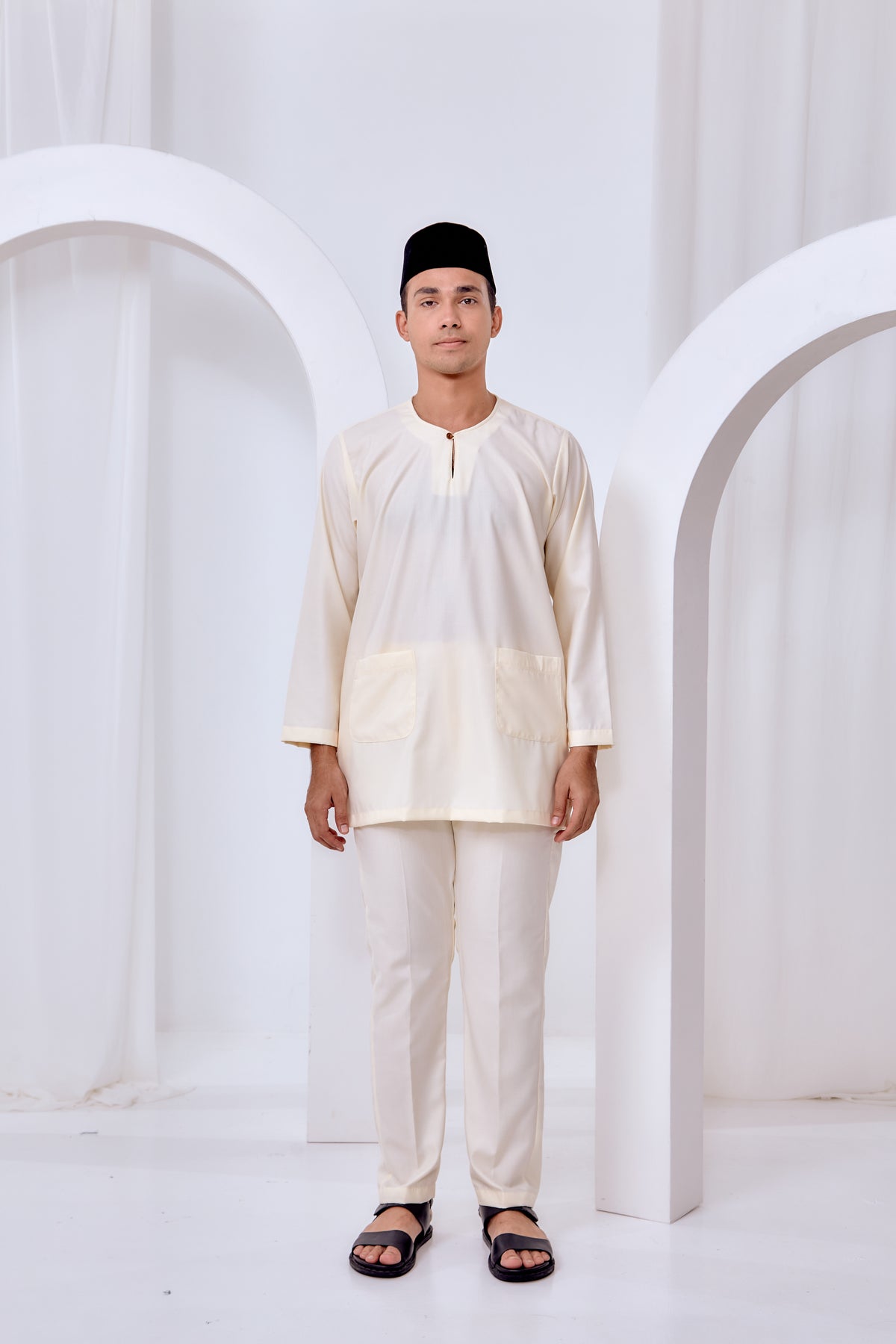 Baju Melayu Teluk Belanga - Soft Yellow