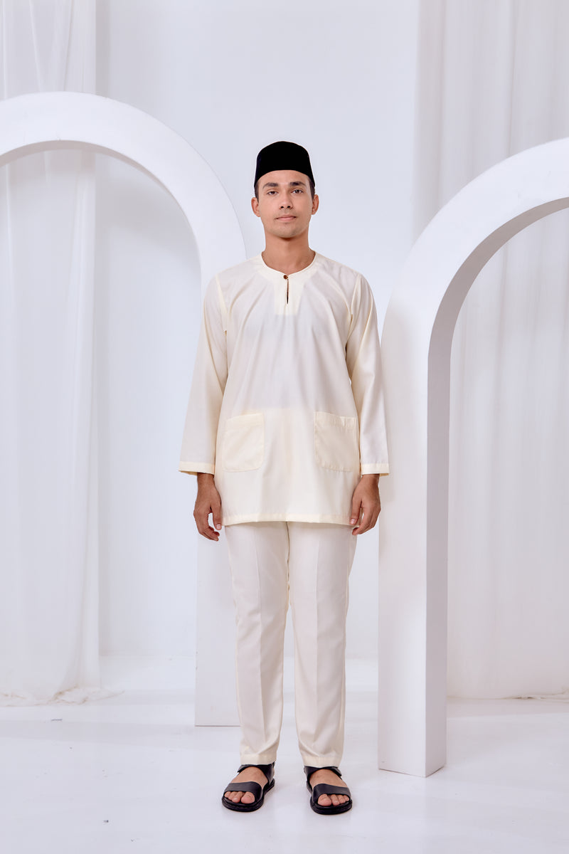 Baju Melayu Teluk Belanga - Soft Yellow