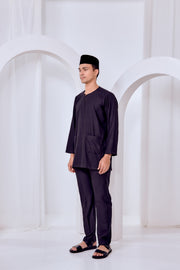 Baju Melayu Teluk Belanga - Black