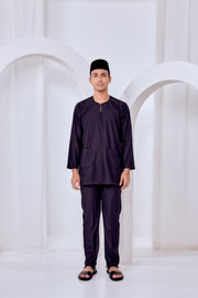 Baju Melayu Teluk Belanga - Black