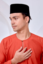 Baju Melayu Teluk Belanga - Brick Orange