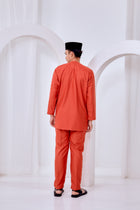 Baju Melayu Teluk Belanga - Brick Orange