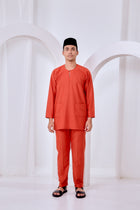 Baju Melayu Teluk Belanga - Brick Orange