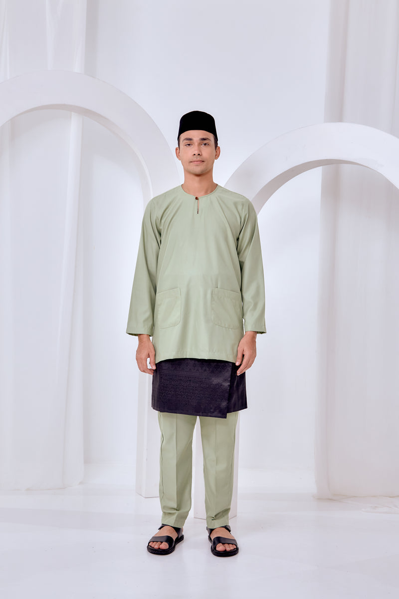 Baju Melayu Teluk Belanga - Sage Green