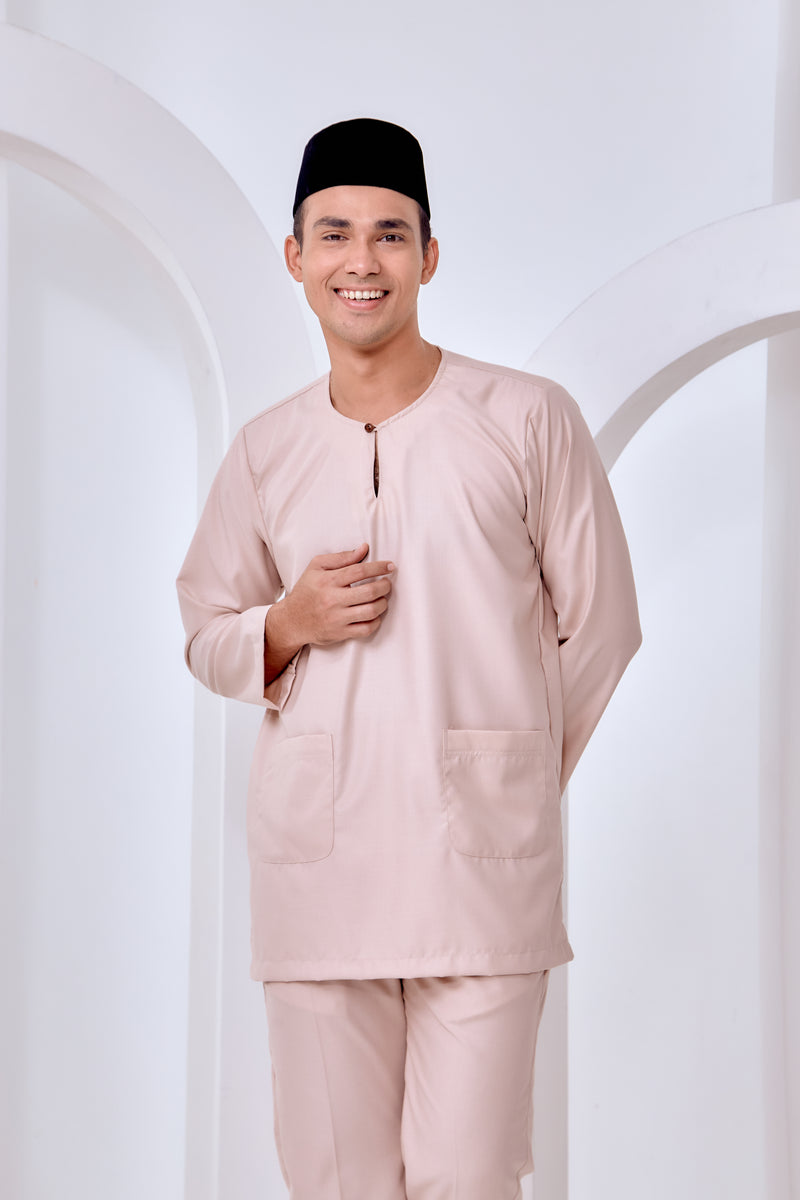 Baju Melayu Teluk Belanga - Champagne