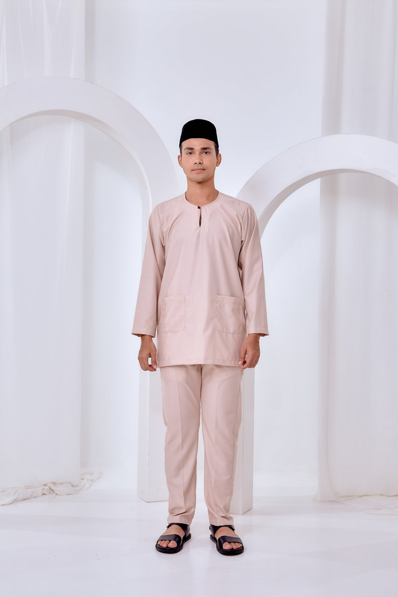 Baju Melayu Teluk Belanga - Champagne