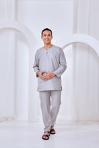 Baju Melayu Teluk Belanga - Light Gray