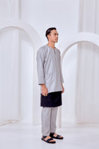 Baju Melayu Teluk Belanga - Light Gray