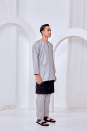 Baju Melayu Teluk Belanga - Light Gray